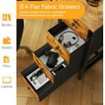 thumbnail image 6 of DLisiting 47 Inch Computer Office Desk - Home Office Desk with Storage Fabric Drawers, Simple PC Writing Work Desks for Bedroom Boys Girls Teens Childrens, Rustic Brown, 6 of 9