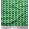 thumbnail image 1 of Soimoi Tissu Poly Georgette Triangle Petit Imprimé Tissu au Mètre 52 Pouces de Large, 1 of 3