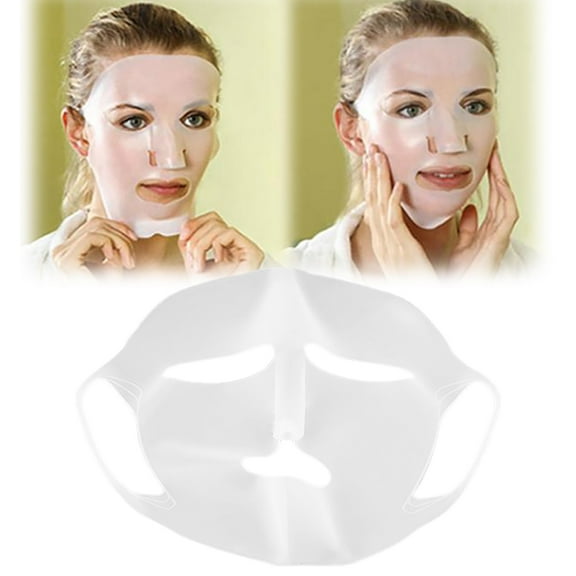 Reusable Ear-Hook Silicone Face Mask Cover (White, Anti-Slip) - 1 Cover, Hanging Ear Silicone Protective Cover Can Be Reused Anti Peeling Beauty Cover Moisturizing Silicone . Promo Makeup Organizers