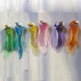thumbnail image 3 of 2 adornos artificiales decorativos multicolores con imán para pájaros, para el hogar, bricolaje sin clip, 3 of 9