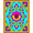 Yellow, Pattern 4, variant on ODIKA 8x10 Machine Washable Non-Slip Area Rug, Hypnotic Talisman Burlap Boho Porch Greeting High Traffic Rug with Pad, Turquoise, 662989