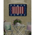 thumbnail image 3 of 4th of July Red Stripes Outdoor TV Cover 30 to 32 Inch Weatherproof, Vintage Patriot Independence Day 600D Oxford TV Covers with Waterproof Zipper, Outside Flat TV Screen Protector 30"Wx19"Hx4.5"D, 3 of 7
