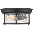 thumbnail image 4 of 2 Light Flush Mount In Seaside Style 11 Inches Wide By 5.5 Inches High-Bronze Finish Z-Lite 727F10-Brz, 4 of 9