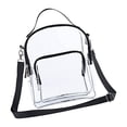 thumbnail image 2 of Bolso bandolera transparente Bolso transparente Gran capacidad Cierre de cremallera Bolso simple Correa ajustable Bolso de hombro con asa, 2 of 7
