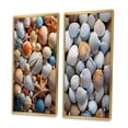 thumbnail image 3 of Designart "Beach Photo Seashell Euphony VII" Coastal Animal Framed Wall Art Set Of 2 - Teal Beach Framed Canvas Set For Living Room Decor, 3 of 7