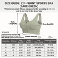 thumbnail image 4 of SOMER Sports Bras Front Zip High Support Wireless Padded Strappy Athletic Yoga Workout Bra for Petite Women & Big Girl Black, 4 of 9