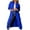 Blue, variant on Lovskoo 2024 Long Cardigans for Women Trendy Long Sleeve Casual Warm Solid Color Coat Long Outerwear Sweater Knit Cardigan Orange