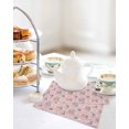 thumbnail image 4 of Vintage Flower Pattern Kitchen Dish Towels for Drying Dishes Set of 3, Spring Floral Leaves Plants Pink Waffle Weave Microfiber Hand Tea Bathroom Towels Quick Dry & Absorbent Towel 12x12, 4 of 7