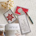 thumbnail image 4 of Tarjetas de felicitación navideñas Árbol de Navidad | 21 tarjetas con pegatinas de sellos para amigos, 4 of 5