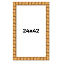 24x42 Frame Beige Real Wood Picture Frame Width 3 inches | Interior Frame Depth 0.5 inches |