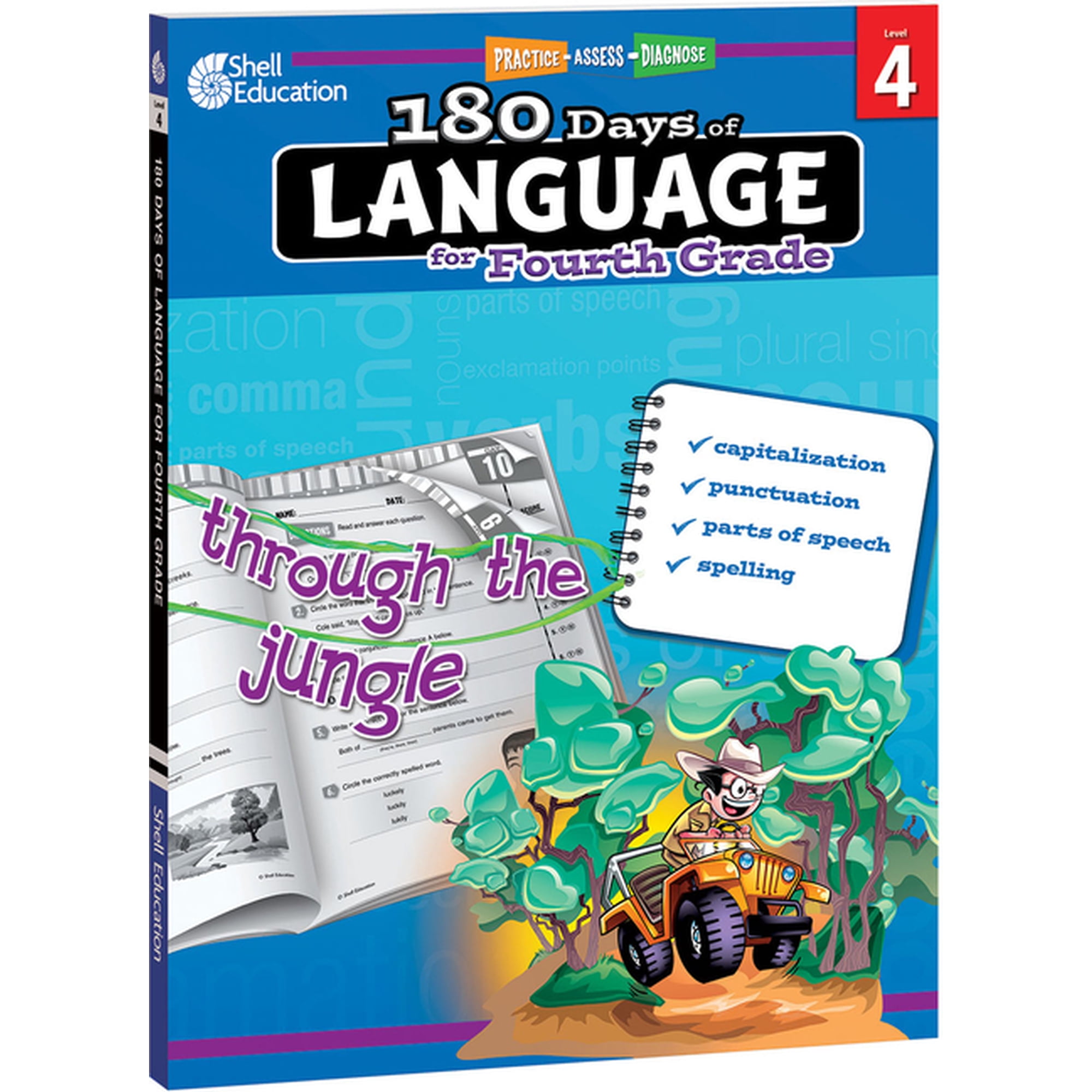 180 Days(r) 180 Days(r) Language for Fourth Grade: Practice, Assess, Diagnose, (Paperback)