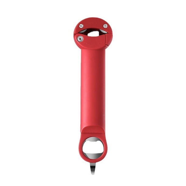 Zhuge Destornillador de tapa ajustable de acero inoxidable Abridor de botellas telescópico multifuncional Otras herramientas de cocina multifuncionales (rojo)