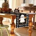 thumbnail image 6 of kjfeif Pumpkins Black Cat Spooky Hall-oween Table Runner, Moon Kitchen Dining Table Decoration for Home Party Decor, 6 of 7