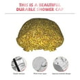 thumbnail image 5 of Disketp Gold Glitter Gradient Shower Caps,Reusable Shower Cap For Women, Double Layer Waterproof Hair Cap, Large Size For All Hair Lengths,For Girls Spa Home Salon Use, 5 of 9