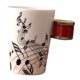 thumbnail image 5 of Yuarrent Taza de cerámica Taza de café Instrumento Taza Regalo creativo Guitarra roja Juegos de servir café y té tambor rojo 10x7.5 cm, 5 of 6