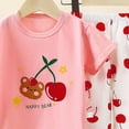 thumbnail image 4 of CAICJ98 Kids Toddler Pajamas Short Sleeve Long Pants Cartoon Pajama Sets Cute 2PCS Sleepwear Casual Loungewear Unisex Child (Red,18-24 Months), 4 of 4