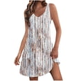 thumbnail image 1 of Staron Liquidation Robes d'Été pour Femmes 2025 Sans Manches Été Printemps Ample Décontractée Robe d'Été avec Poche Cache-Maillot Col en V Robes de Plage, 1 of 7
