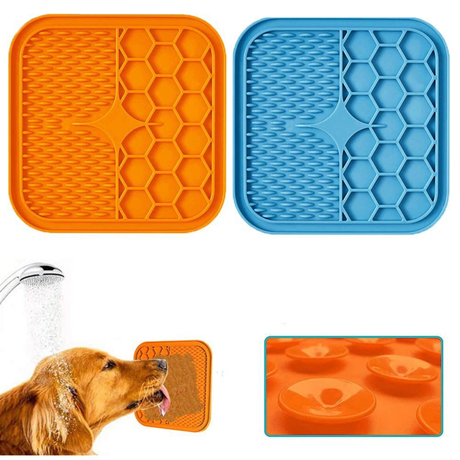  Mozy Lick Puzzle Mat for Dogs – More Licking Fun and Less Mess  (Banana Color Mat - 2 Pack) : Pet Supplies