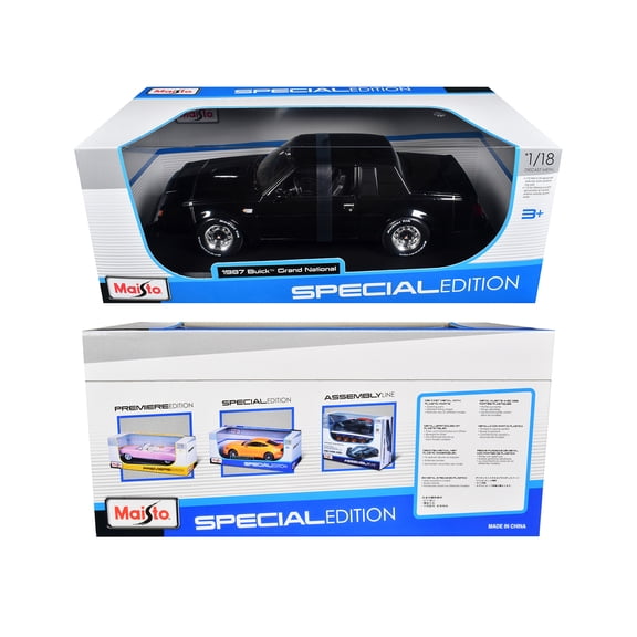 1987 Buick Grand National Black "Special Edition" Series 1/18 Diecast Model Car by Maisto