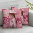 thumbnail image 3 of Pink Cow Girl Throw Pillow Covers  Western Reversible Cushion Covers for Kids Teens Pink White Cow Print Pillow Covers Cowhide Cowgirl Boots and Hat Cushion Cases, 3 of 7