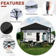 thumbnail image 3 of ABCCANOPY 10' x 10' Black Outdoor Pop up Canopy Tent Camping Sun Shelter-Series, 3 of 8