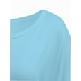 thumbnail image 5 of Womens Short Sleeve Boat Neck Side Shirring Dolman Drape Top, 5 of 6