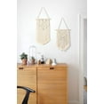 thumbnail image 2 of Eco Friendly Macrame Wall Hanging, Exquisite Craftsmanship Chic Decor, 2 Pcs Set for Boho Home Decor, Symmetrical Design for Living Room, Bedroom (13" L X 10" W, 16" L X 10" W), 2 of 7