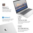 thumbnail image 5 of HP Essential 17.3" HD+ Touch Laptop, AMD Ryzen 3 7320U, 8GB RAM, 512GB SSD, Silver, 5 of 6