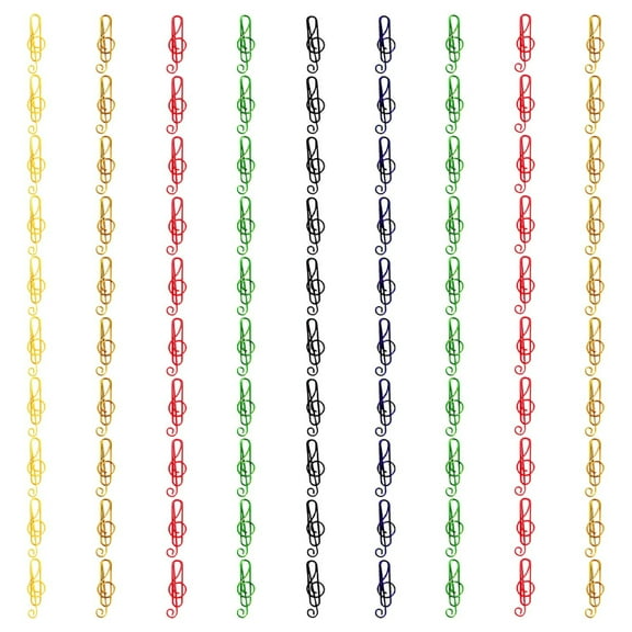 Tyeign Music Paper Clips, Multicolored Decorative, Bookmark Shape, Musical Notes, Office Supplies for office - 100Pcs