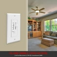 thumbnail image 3 of ENERLITES Ceiling Fan Control and LED Dimmer Light Switch, 2.5A Single Pole. 300W Incandescent Load, No Neutral Wire Required, 17001-F3-W, White, 3 of 6