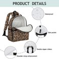 thumbnail image 4 of Black and Brown Leopard Print Cute School Backpack Bag for School with Padded Back and Adjustable Shoulder Straps 15.25"x11.5"x5.25", 4 of 5