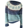 thumbnail image 4 of Gkeoshab Womens Sweaters Women's Long-Sleeve Loose-Fit Round-Neck Sweater for Fall and Winter Light Blue M, 4 of 4