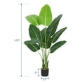 thumbnail image 3 of 4.5FT Artificial Bird of Paradise Plant,Faux Palm Tree Potted Plant with Real Touch Leaves,Fake Trees Faux Plants Fake Banana Tree Plant with Pot,Artificial Trees for Home Living Room Office, 3 of 8