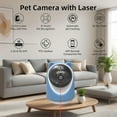 thumbnail image 6 of New Pet Camera（64GB SD Card）, 2K HD Indoor Cat Camera with Laser Toy, Home Security Camera with Motion Detection, 2-Way Audio, Night Vision, No Subscription Required, 6 of 7