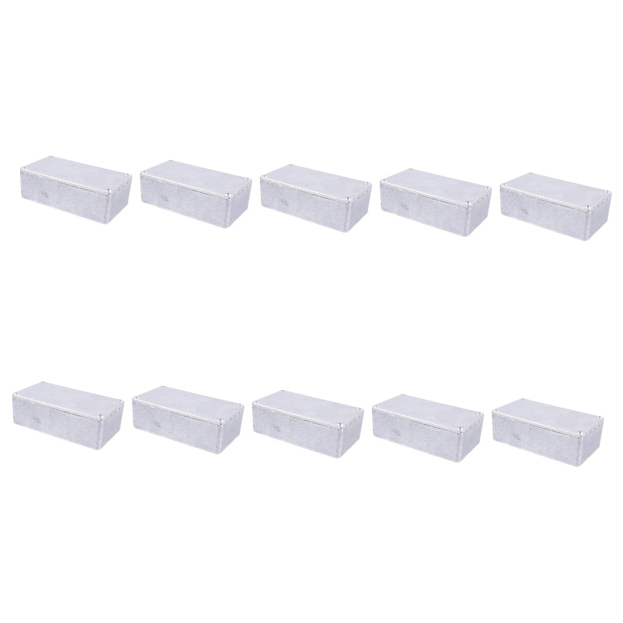 Hemoton 10pcs Effect Enclosure Diecast Box Aluminum Guitar Effect Pedal Box Case