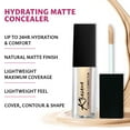 thumbnail image 4 of Khasana Full Coverage Makeup Liquid Concealer, Natural Finish Coverage, Lightweight, Conceals, Hydrating, Brightening, Under Eye Dark Circle Corrector, Oil Free #5 Yellow, 4 of 11