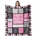 thumbnail image 1 of Manta CUJUYO Regalos cristianos para mujer Soy hija de Dios, 1 of 7
