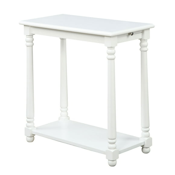 Convenience Concepts French Country Regent Wooden Sofa End Table, White