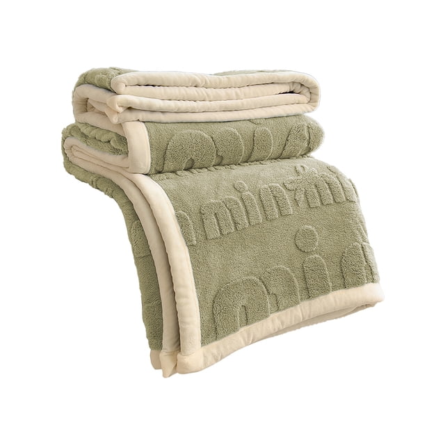 Flannel Blanket 59.06 in x 39.37 in Solid Color Polyester Carved Floral Design Multi Functional Coverlet