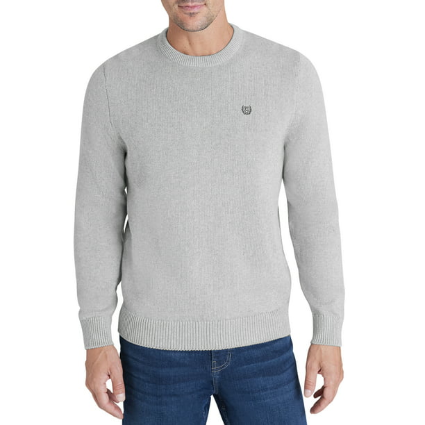 Chaps Mens Classic Fit Cotton Solid Crewneck Sweater - Walmart.com