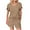 Brown, variant on Scyoekwg Summer Two Piece Shorts Sets For Women Short Sleeve Round Neck Tops Drawstring Shorts Trendy Tracksuit Casual Sweatsuits Sets Loose Solid Color Matching Outfits (Brown,M)