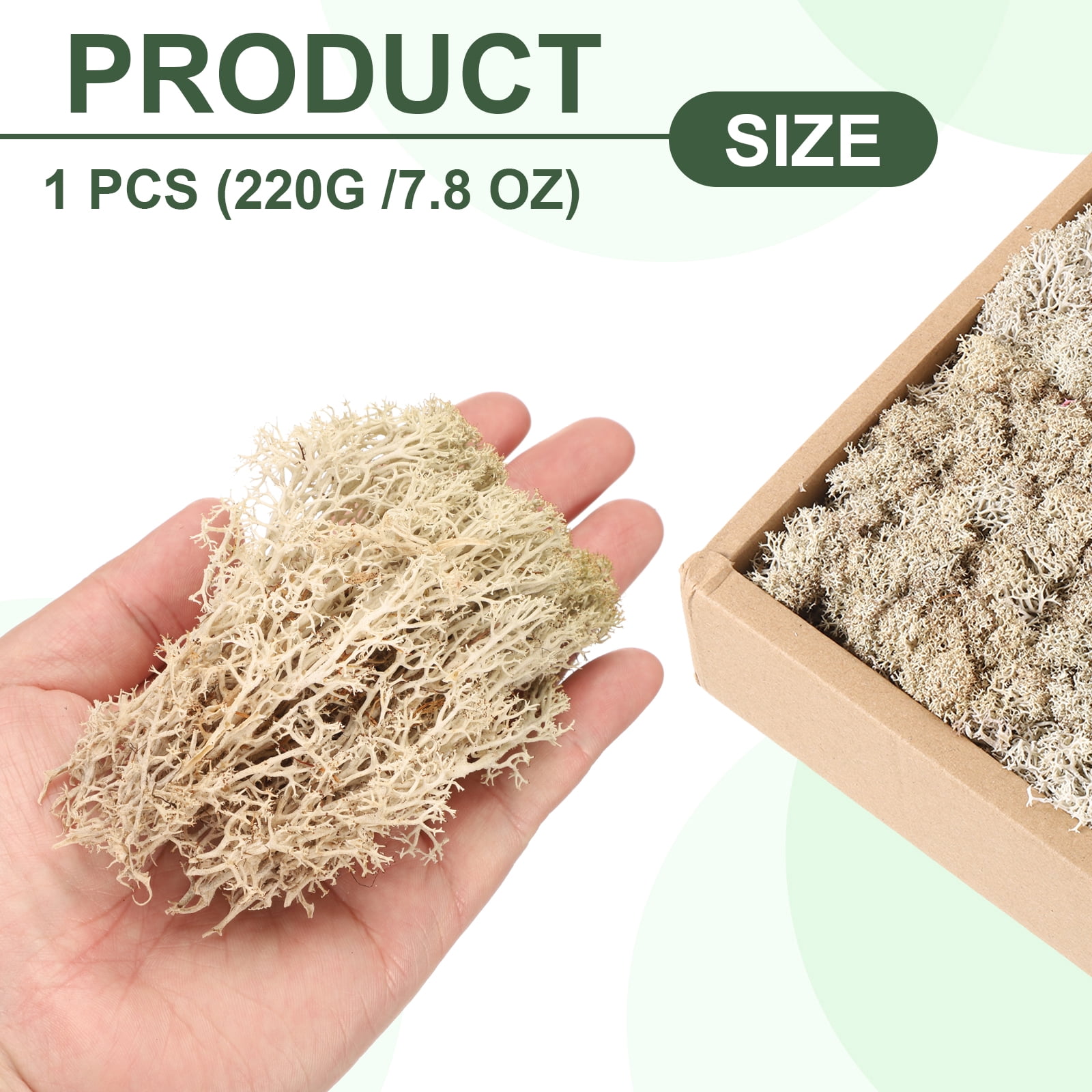 Uxcell 7.8oz Preserved Reindeer Moss Brown Decorative Artificial Fake Moss