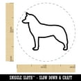 thumbnail image 2 of Siberian Husky Dog Outline Self-Inking Rubber Stamp Ink Stamper - Brown Ink - Medium 1 Inch, 2 of 7
