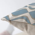 thumbnail image 4 of Juego de 4 fundas de almohada decorativas para el hogar, 18 x 18 pulgadas, fundas de almohada de lino suave con diseño geométrico moderno azul, funda de cojín para sofá, sala de estar,, 4 of 8