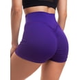 thumbnail image 5 of Women Yoga Shorts Ruched Butt Sport Gym Push up Running Elastic High Waist Shorts Butt Lifting Hot Pants Black/Blue/Rose Red/Purple, 5 of 7