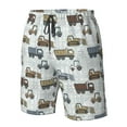 thumbnail image 4 of Logiee Tractor and Dumper Print Mens Swim Trunks Quick Dry Board Shorts,Breathable Hawaii Beach Shorts Swimwear Bathing Suits-X-Large, 4 of 6