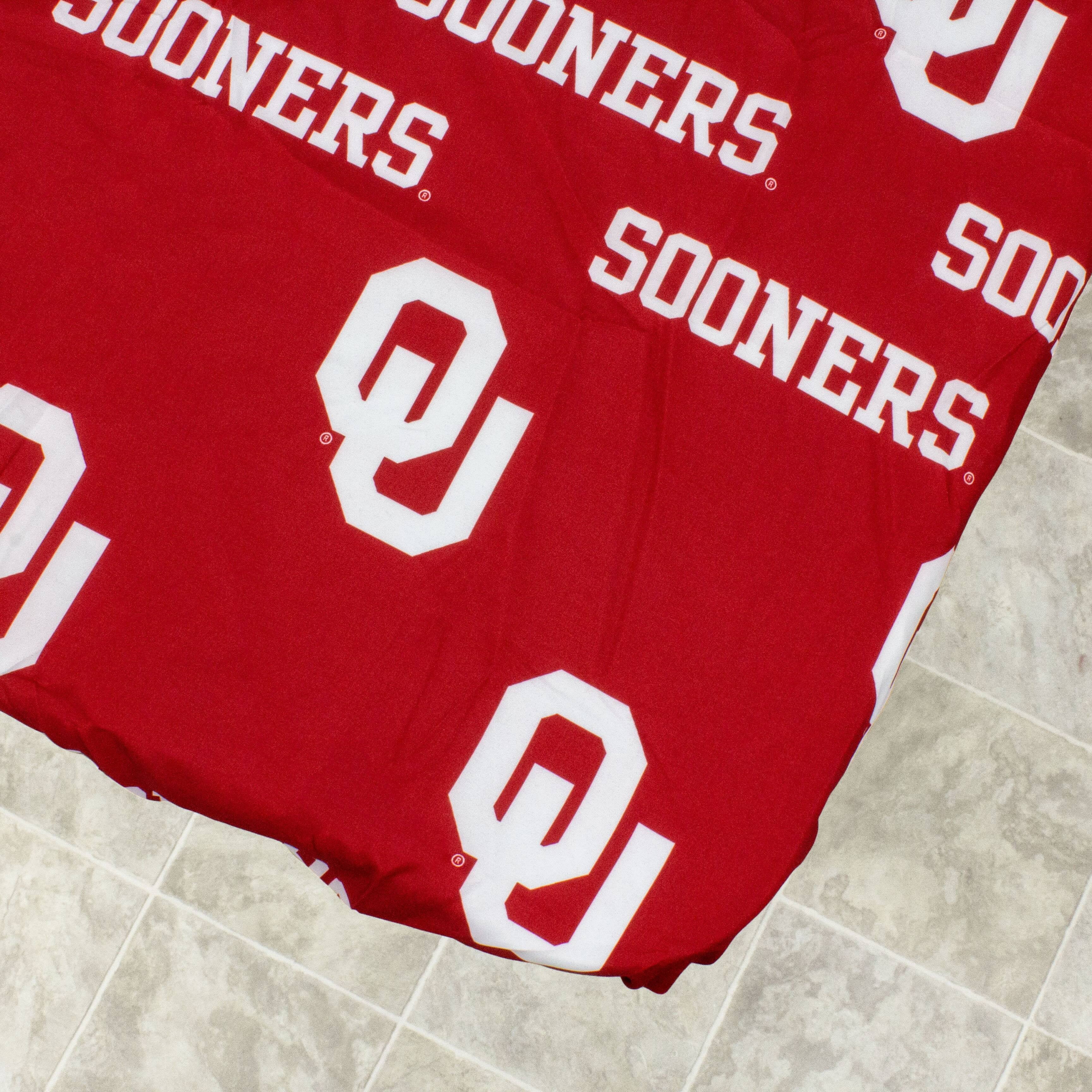 Oklahoma Sooners Tailgate Fitted Tablecloth, 33" x 33", Card Table 72" x 30", 6 ft table