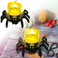 thumbnail image 2 of Halloween Tea Lights Candles, Halloween Flameless LED Candle Holder Lights Battery Operated , Spider Tealights Electric Flickering Candle for Halloween Party Decorations, 2 of 6