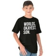 thumbnail image 3 of Worlds Okayest Son Funny Children Boys Kids T Shirt Tees Tops Teen Brisco Brands XS, 3 of 5