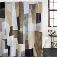 thumbnail image 2 of Abstract Gray Brown Bathroom Shower Curtains with 12 Hooks Polyester Waterproof Shower Curtain for Stalls and Bathtubs Oil Painting Simple Art Decorative Bathroom Privacy Curtain 36x78 Inches, 2 of 8